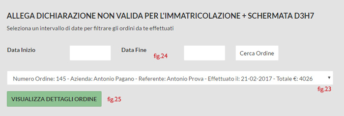 Allega Dichiarazione non Valida per l'Immatricolazione - Step 2