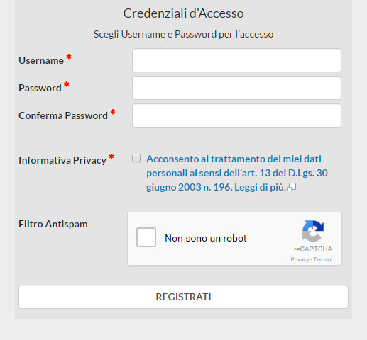 Credenziali Accesso